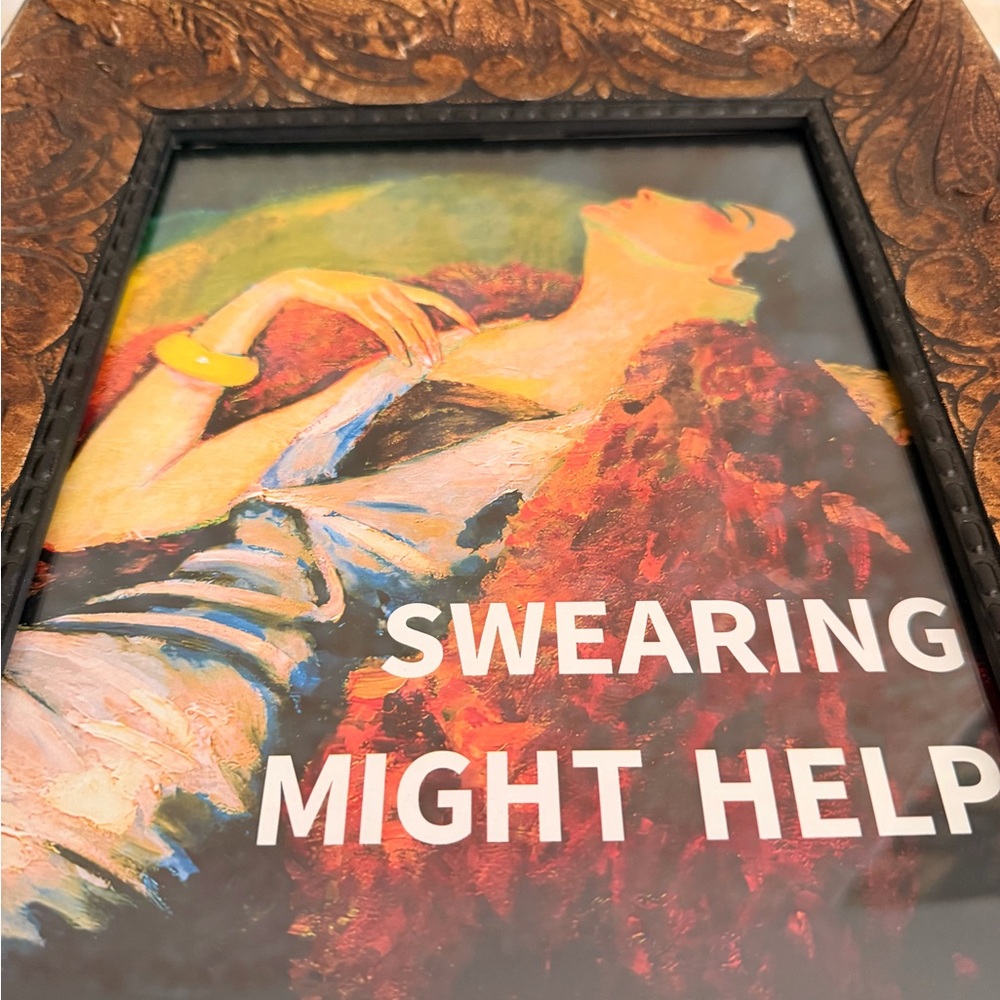 Colorful Art Print with Ornate copper Frame gallery wall art